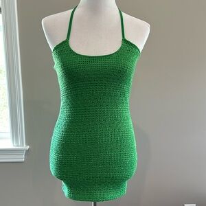 Green knit dress/coverup